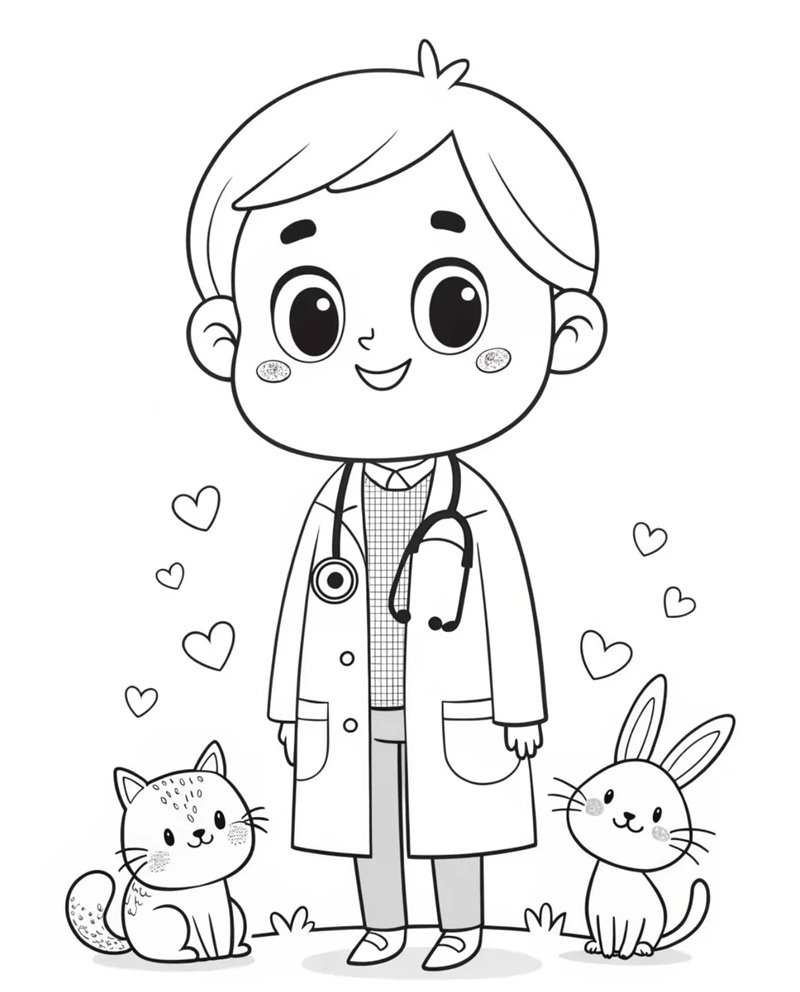 tranh tô màu nghề nghiệp 29