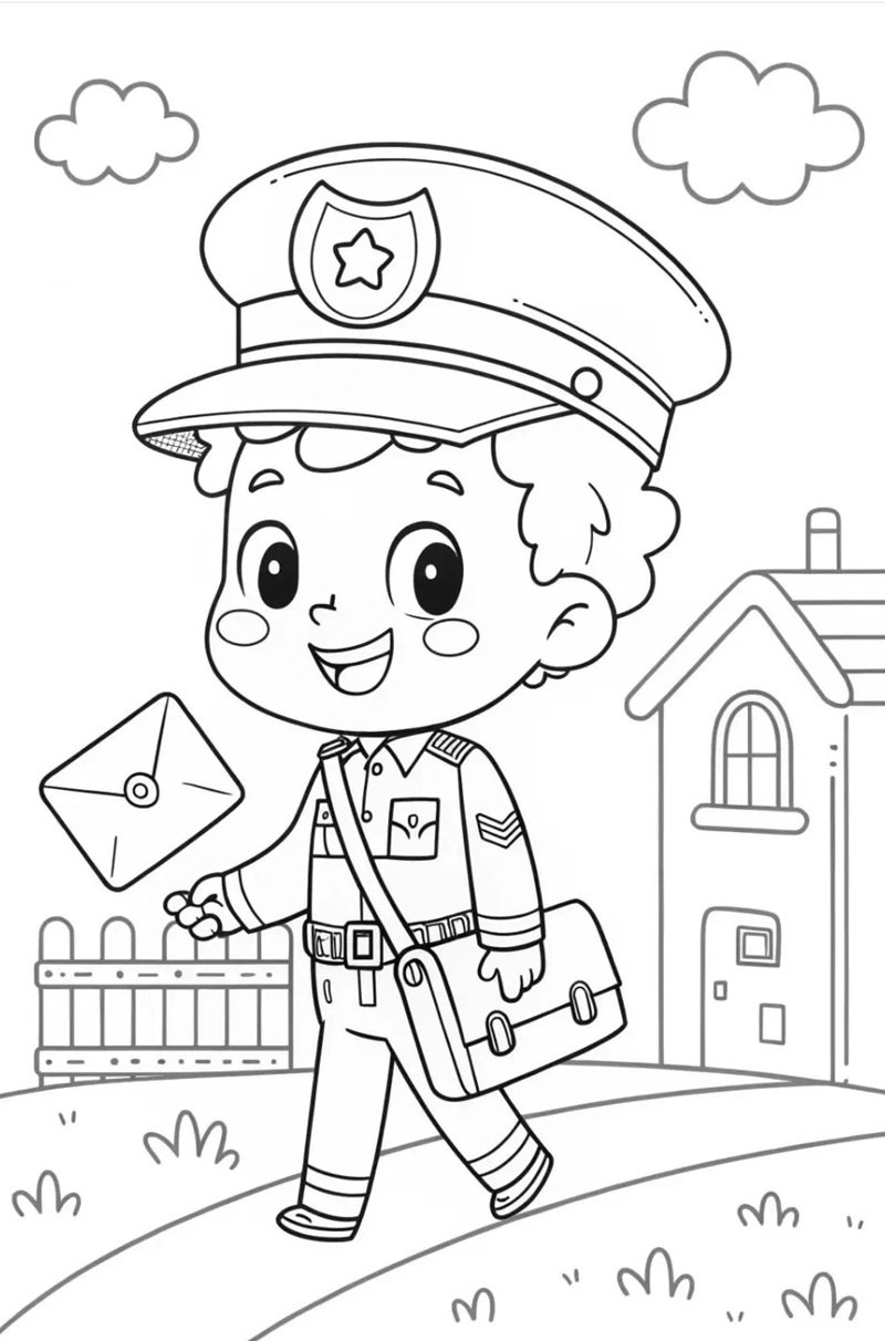 tranh tô màu nghề nghiệp 32