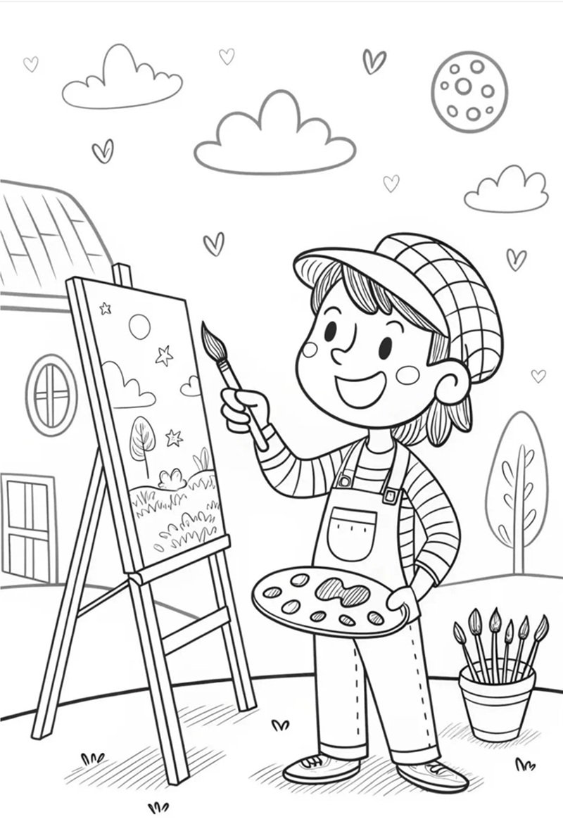 tranh tô màu nghề nghiệp 33