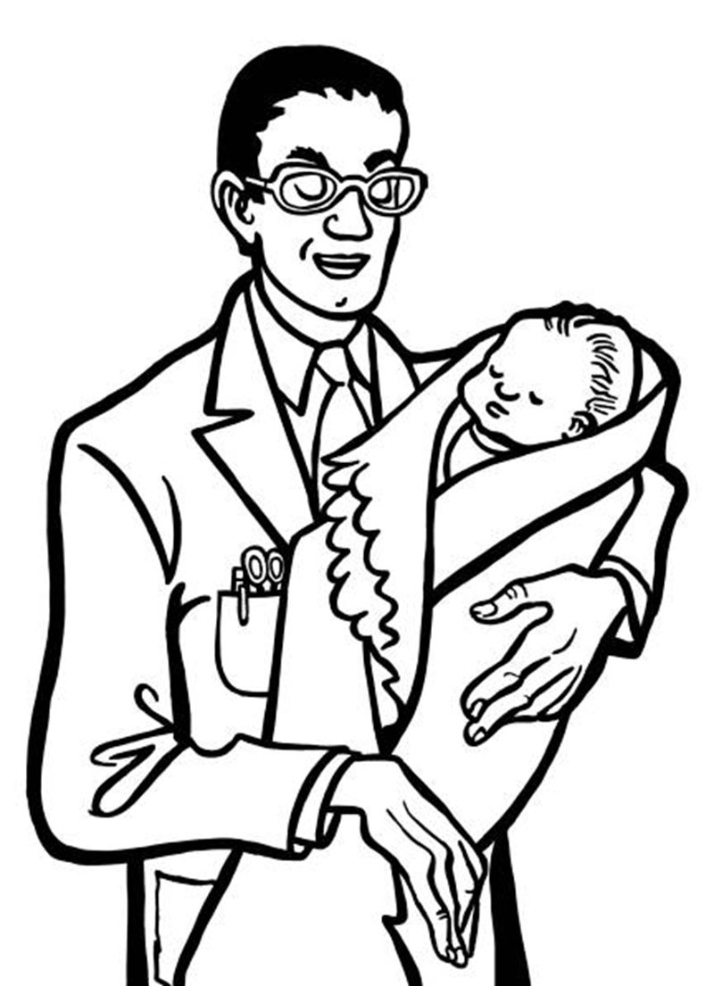 Doctor Holding Baby