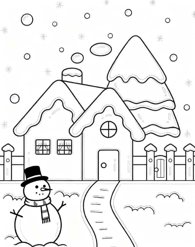 tranh tô màu ngôi nhà 10