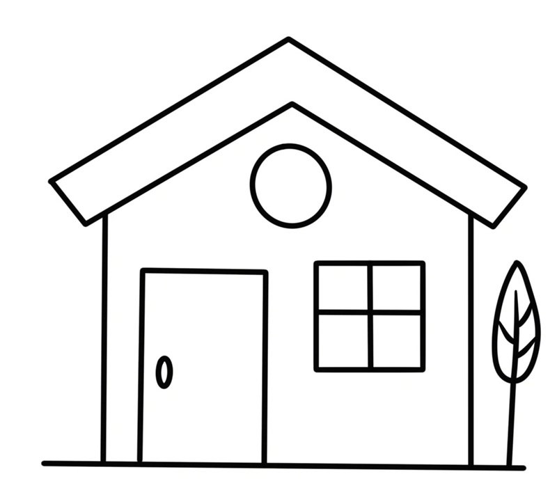 tranh tô màu ngôi nhà 18