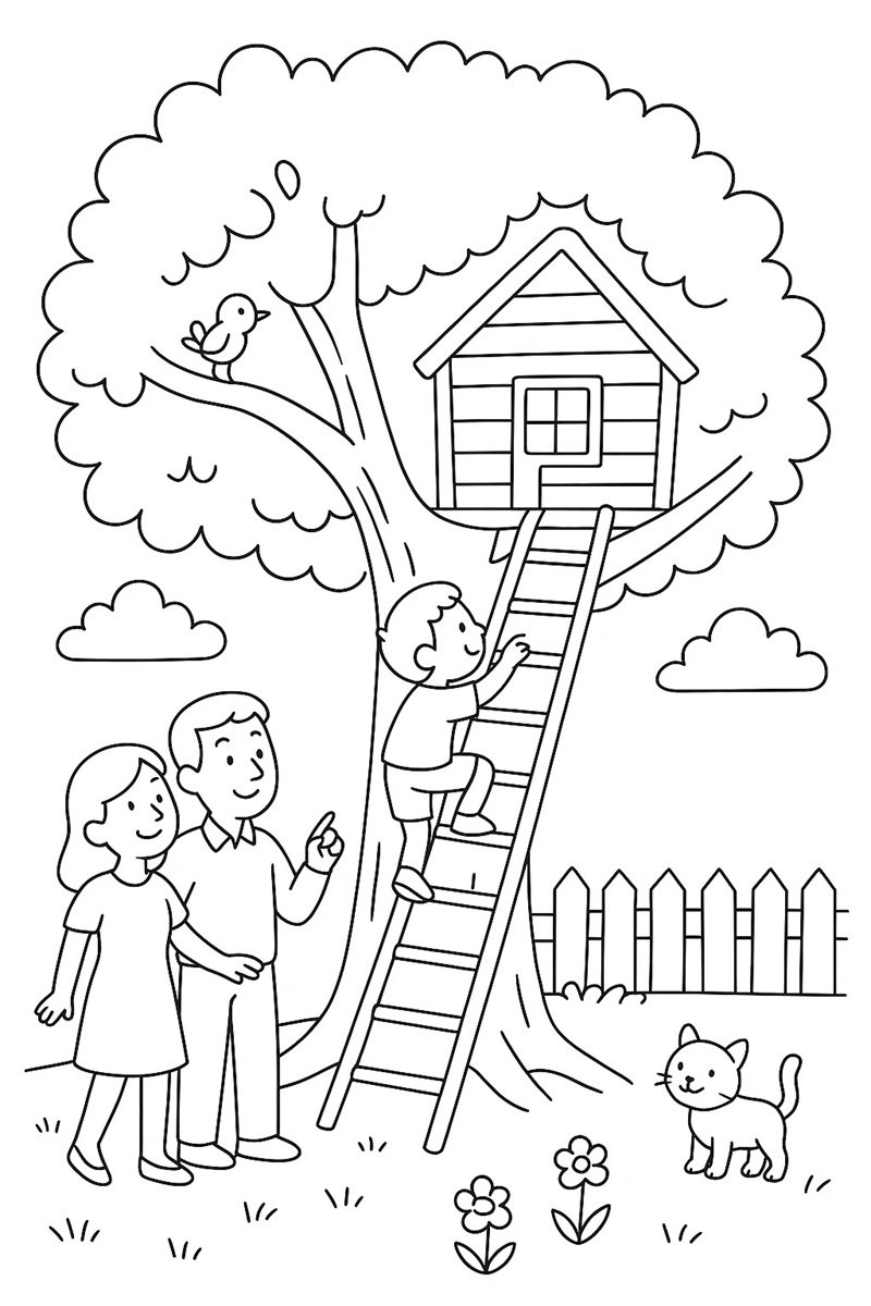 tranh tô màu ngôi nhà 22