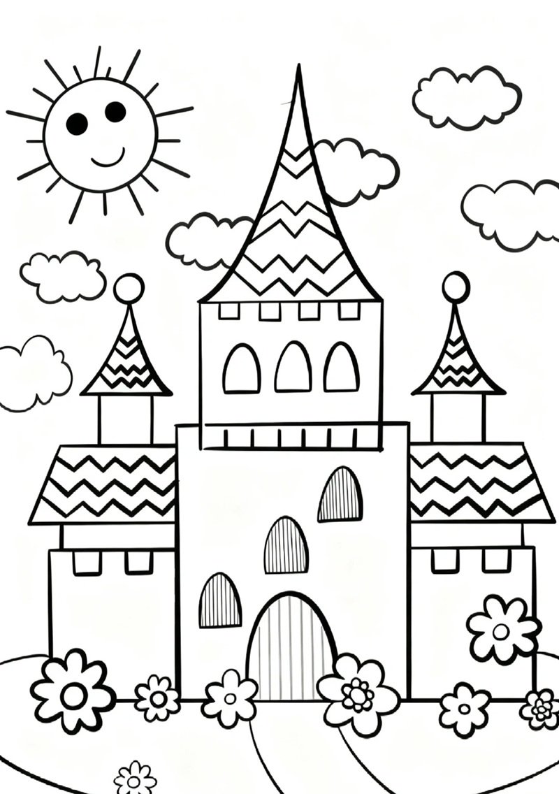 tranh tô màu ngôi nhà 27