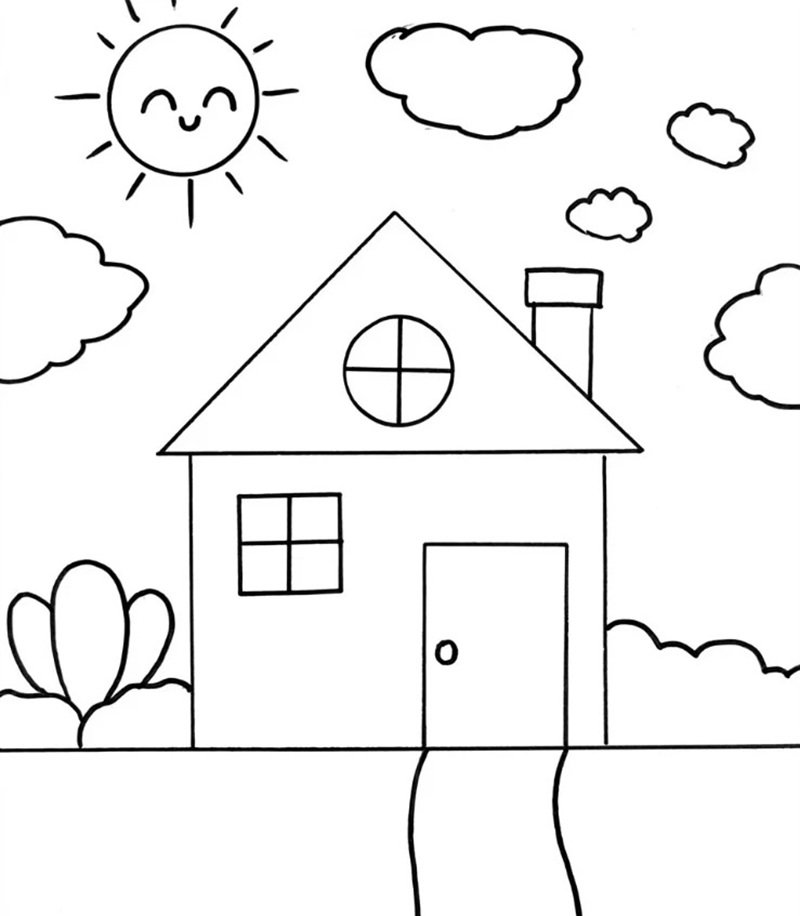 tranh tô màu ngôi nhà 29