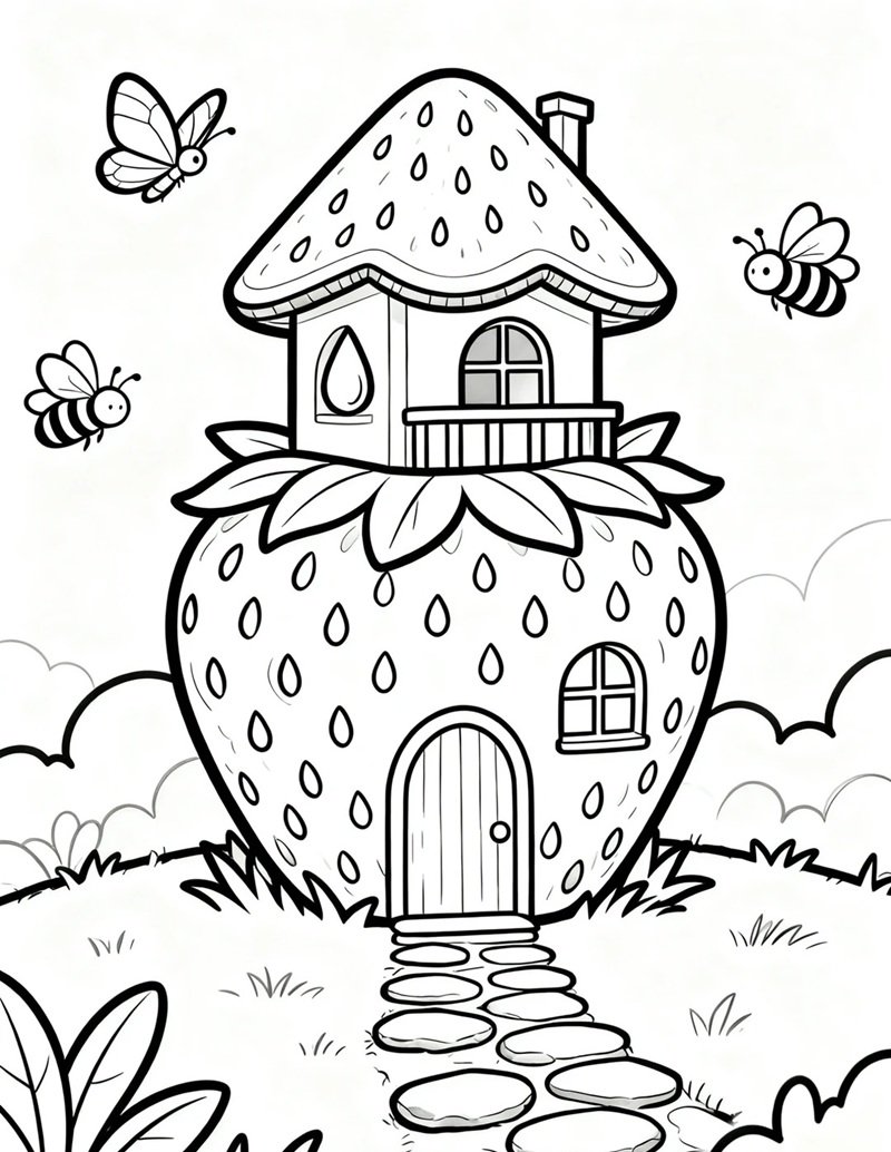 tranh tô màu ngôi nhà 32