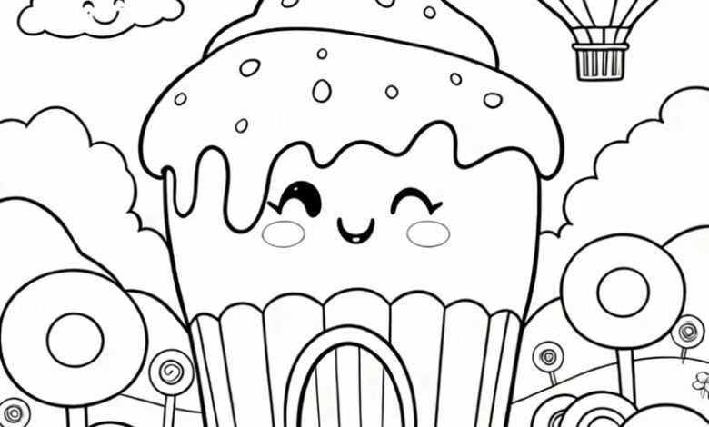 tranh tô màu ngôi nhà 34