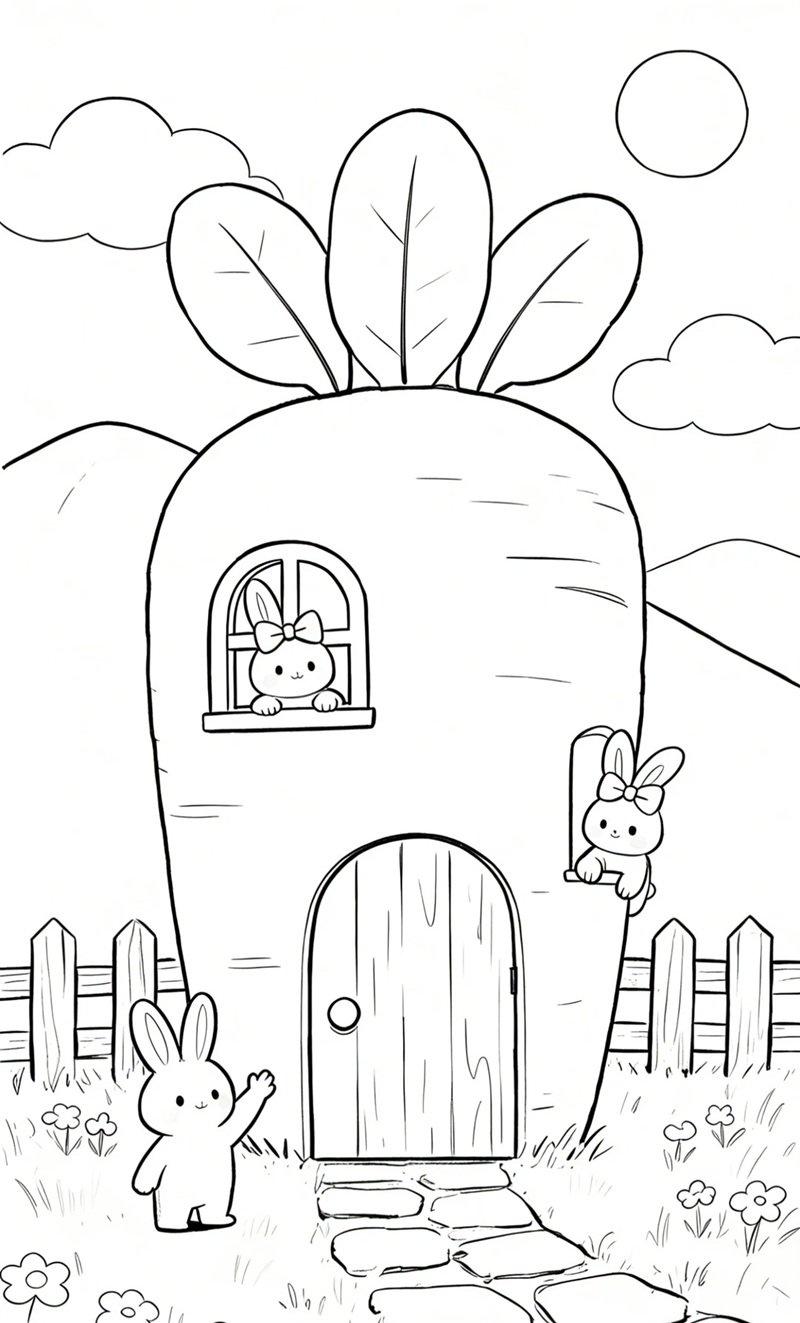 tranh tô màu ngôi nhà 35