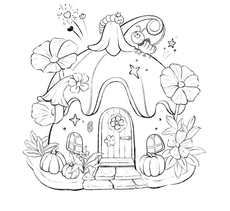 tranh tô màu ngôi nhà 36