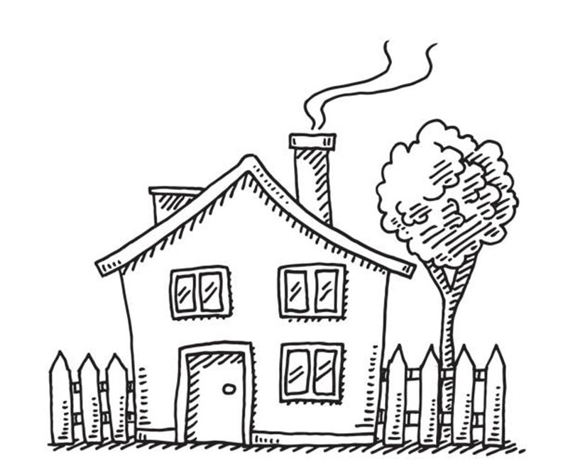 tranh tô màu ngôi nhà 4