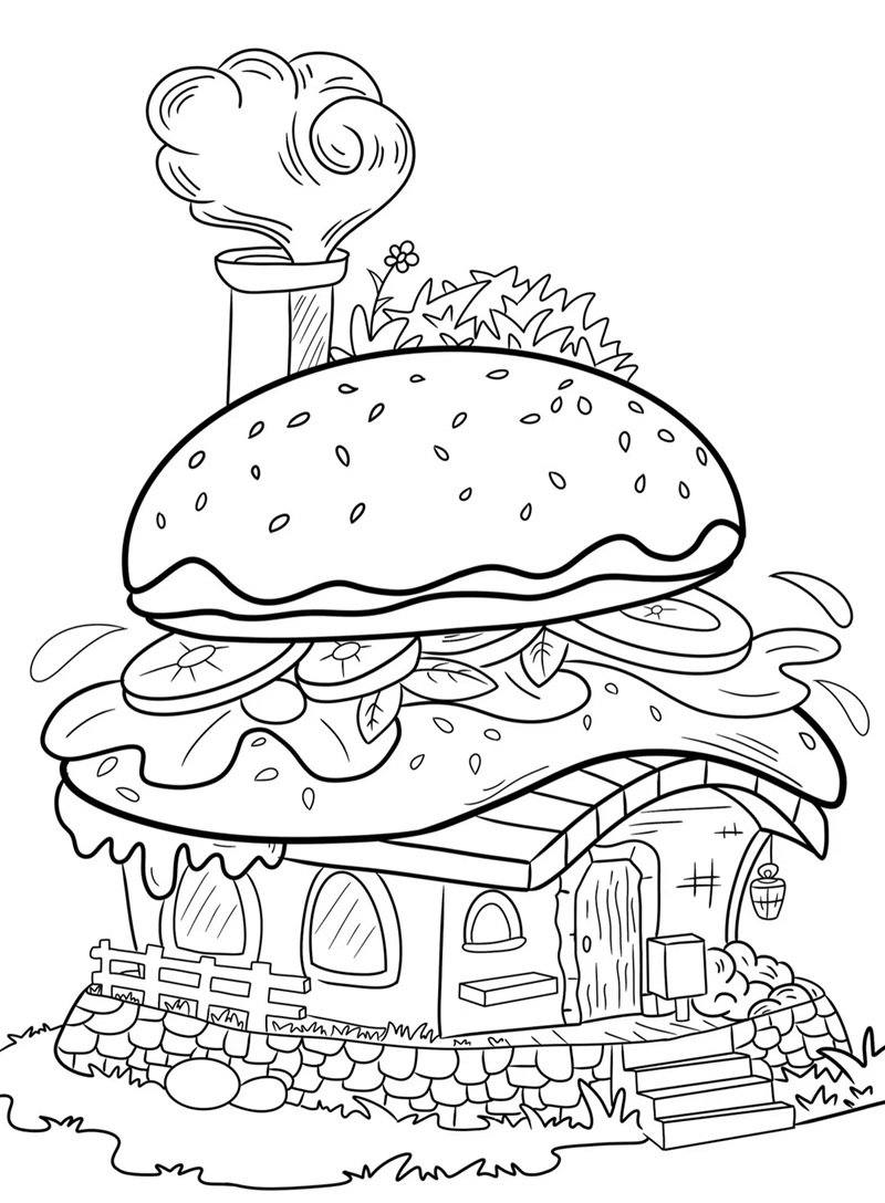 tranh tô màu ngôi nhà 6