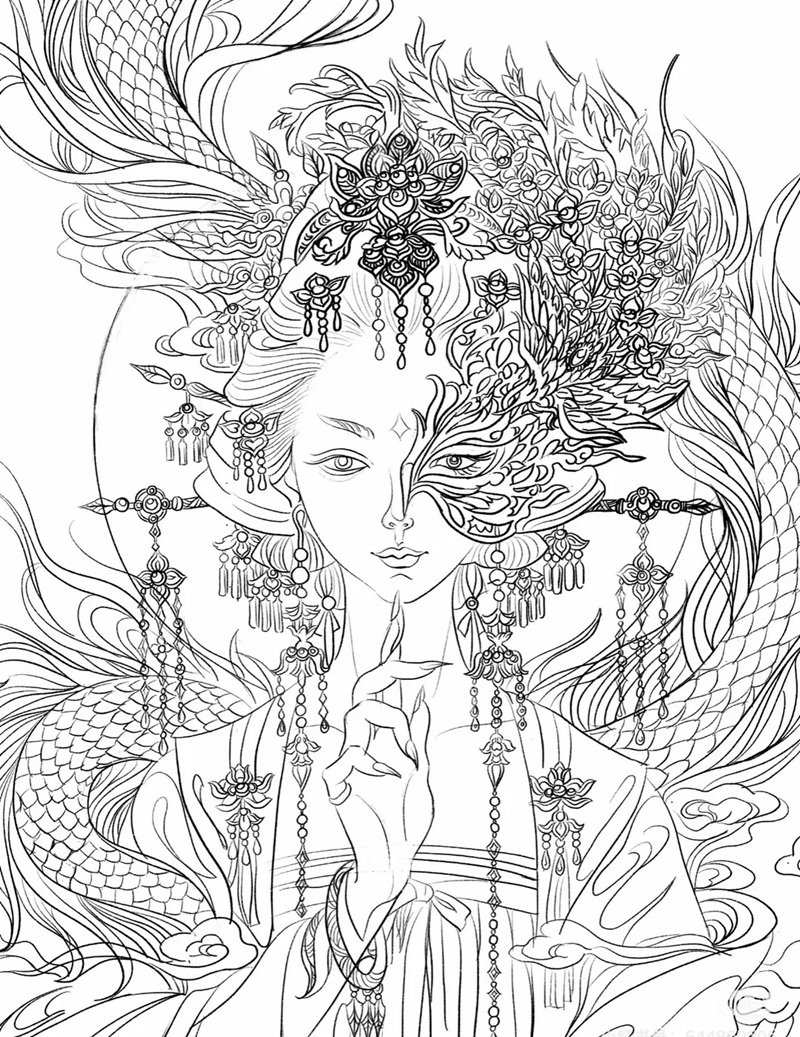 tranh tô màu nhiều chi tiết 12