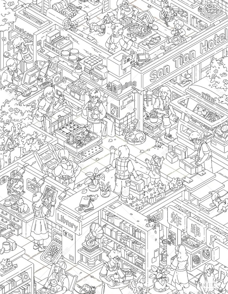 tranh tô màu nhiều chi tiết 5