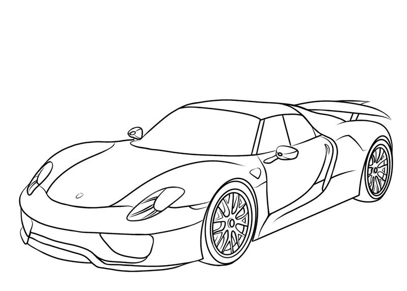 tranh tô màu ô tô 1