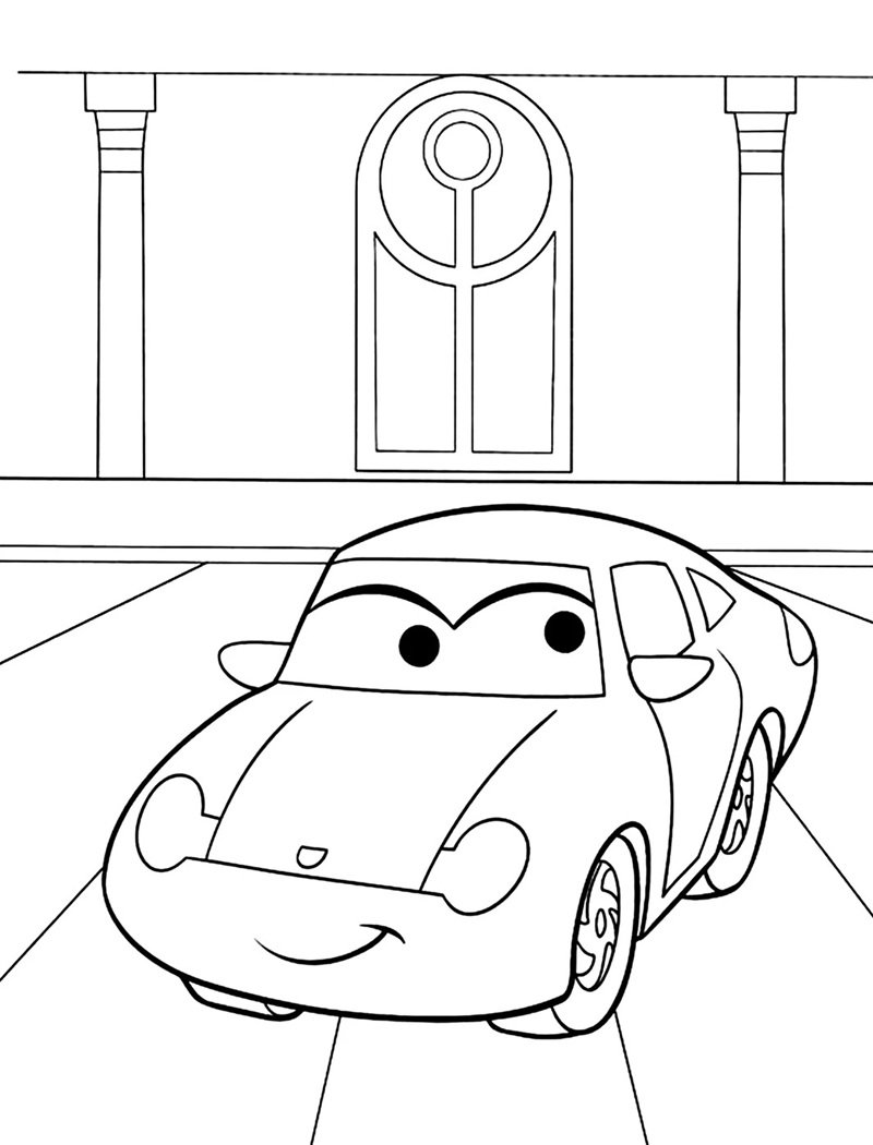 tranh tô màu ô tô 11