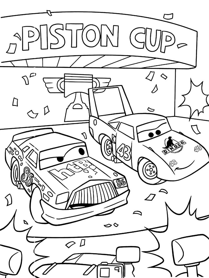 tranh tô màu ô tô 12