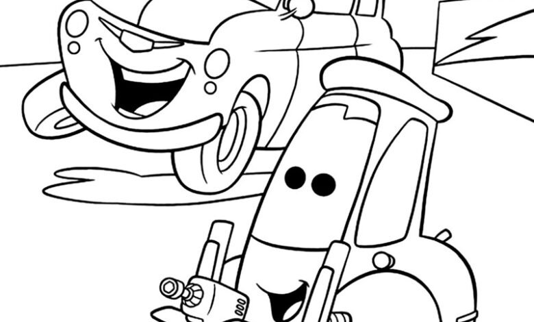 tranh tô màu ô tô 14