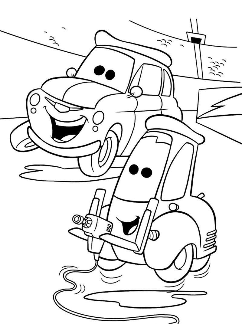 tranh tô màu ô tô 14