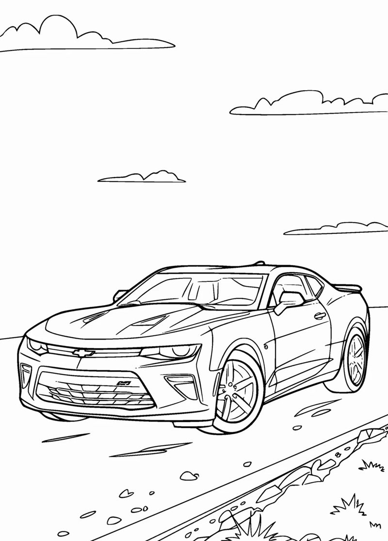 tranh tô màu ô tô 18