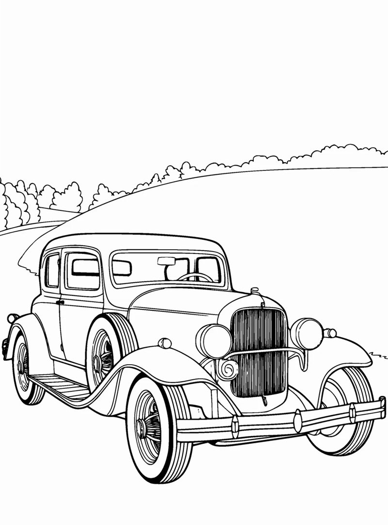 tranh tô màu ô tô 19