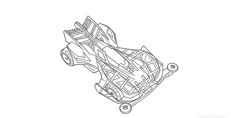 tranh tô màu ô tô 21