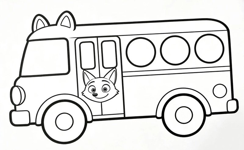 tranh tô màu ô tô 22