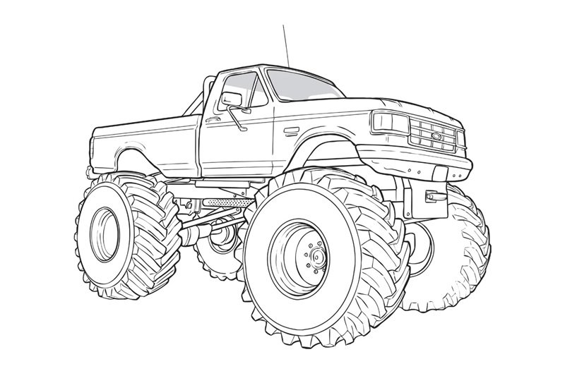 tranh tô màu ô tô 23