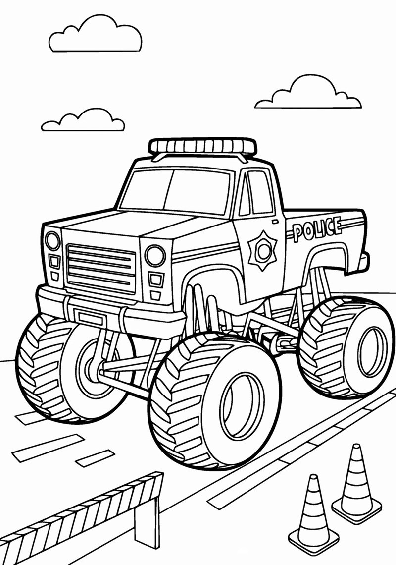 tranh tô màu ô tô 28