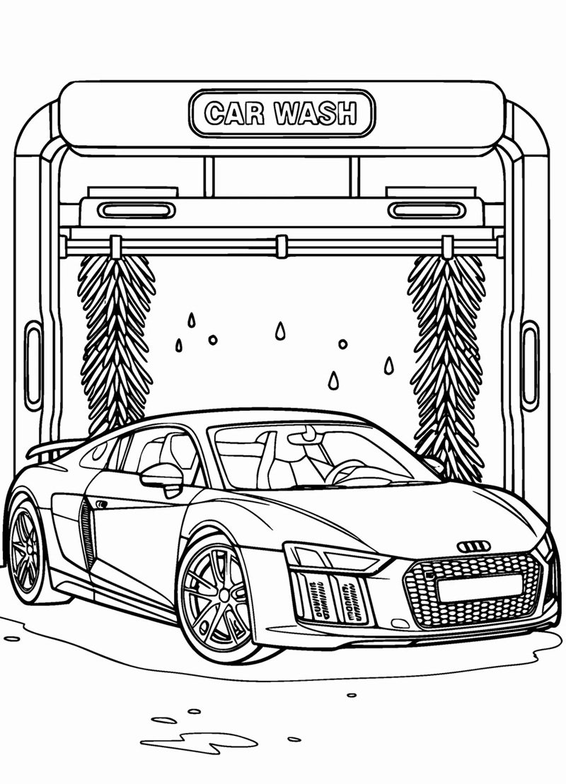tranh tô màu ô tô 32