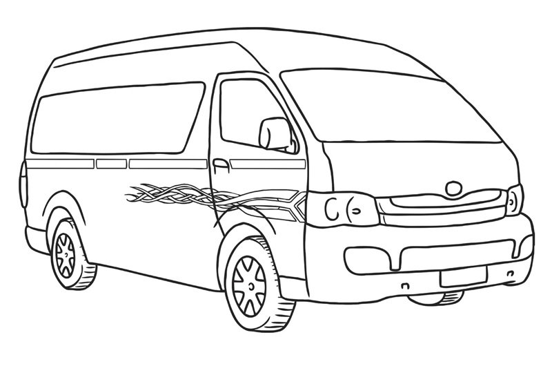 tranh tô màu ô tô 33