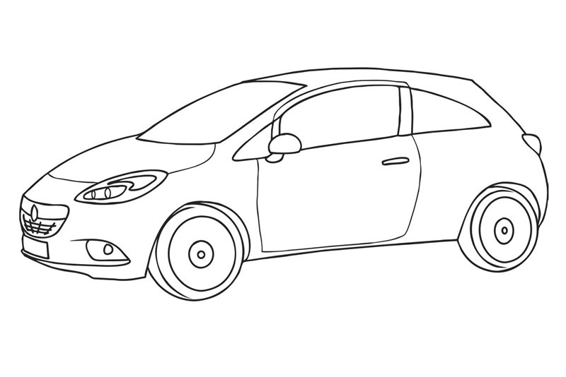 tranh tô màu ô tô 35