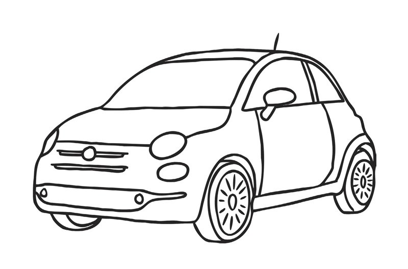 tranh tô màu ô tô 36