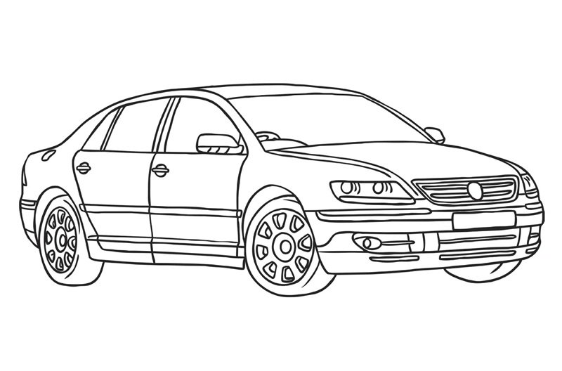 tranh tô màu ô tô 37
