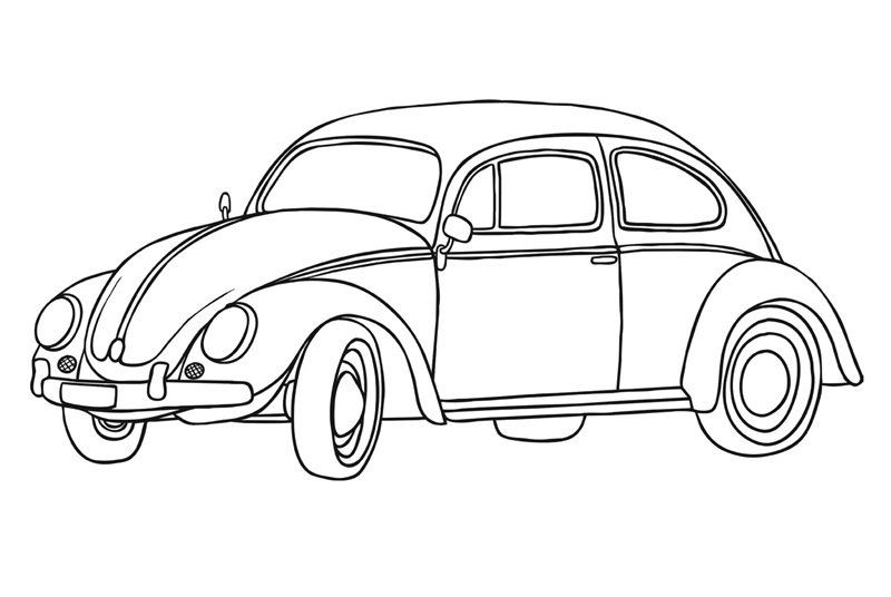 tranh tô màu ô tô 38