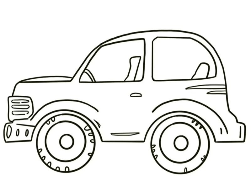 tranh tô màu ô tô 5