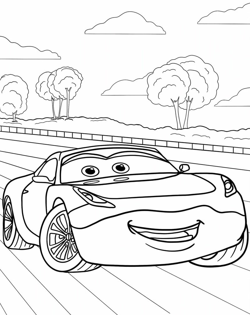 tranh tô màu ô tô 7