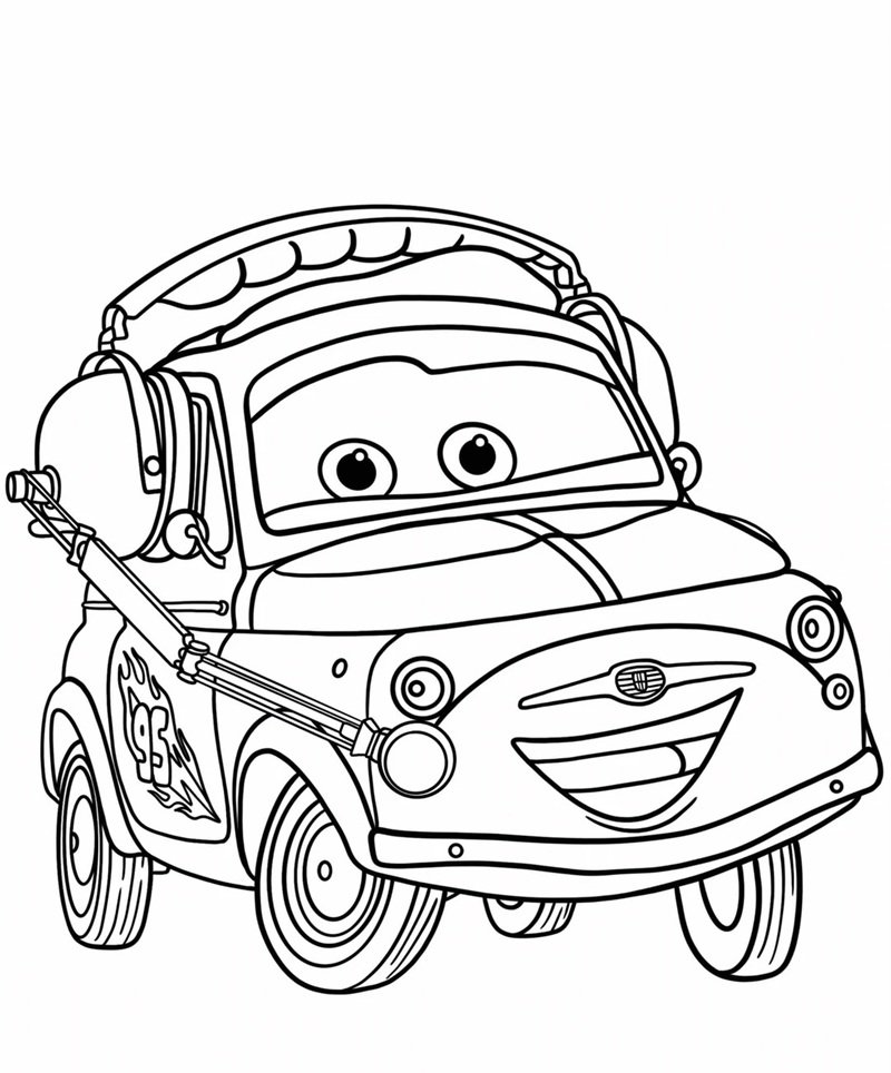 tranh tô màu ô tô 9