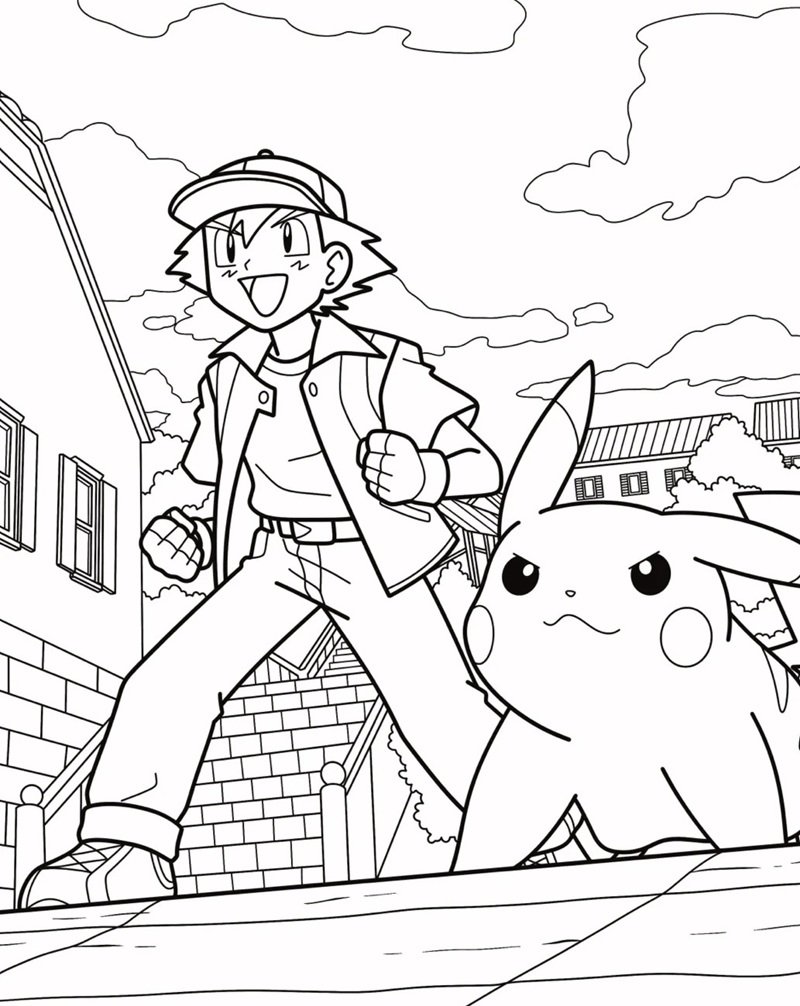 tranh tô màu pokemon 11