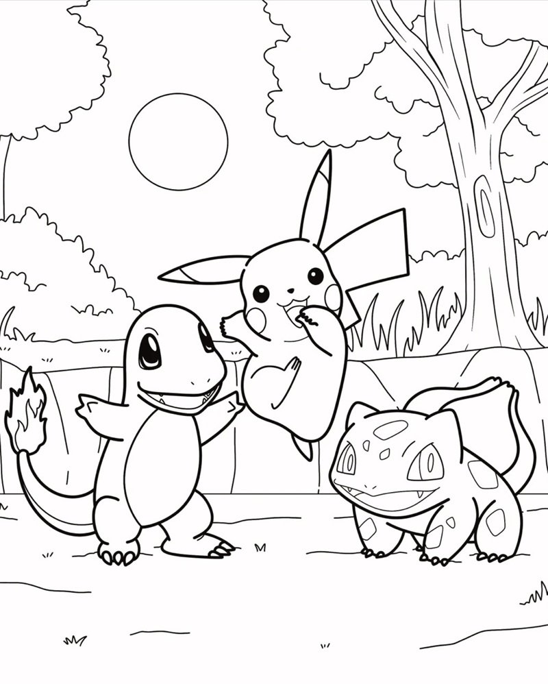 tranh tô màu pokemon 12