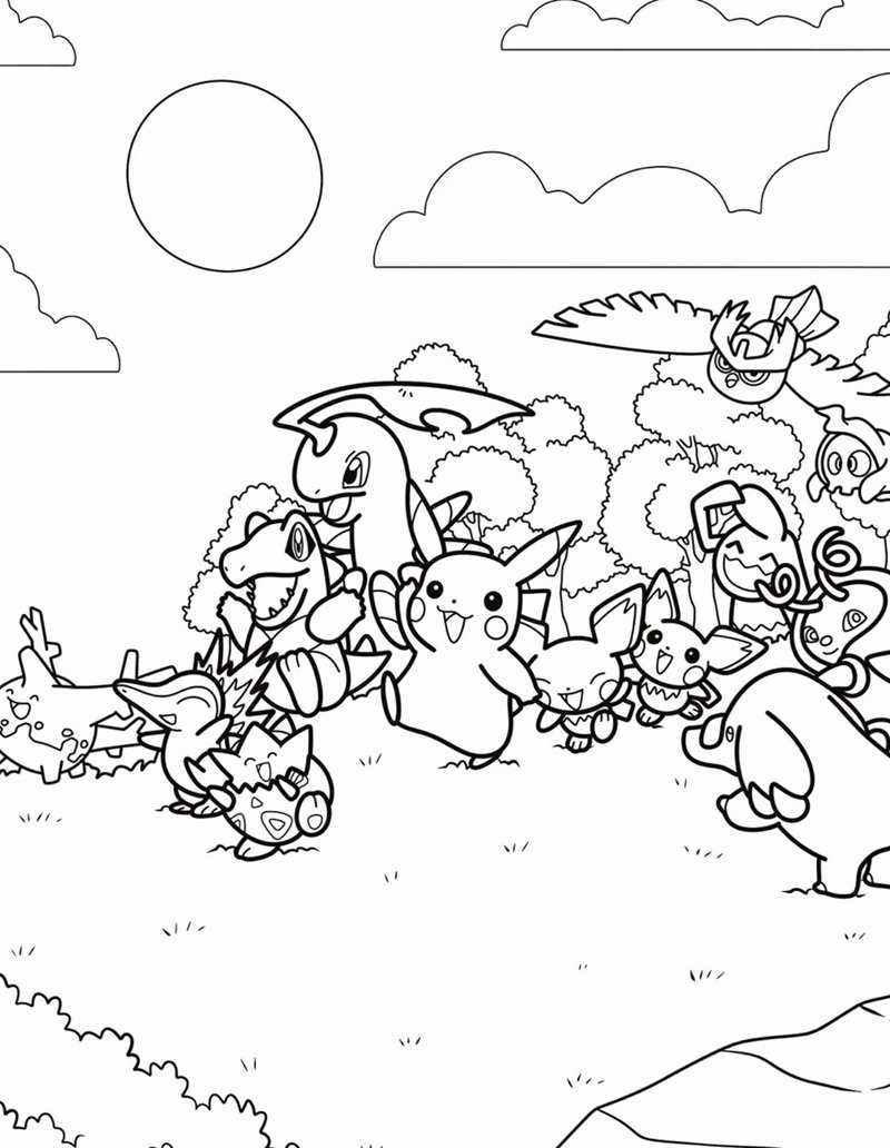 tranh tô màu pokemon 16