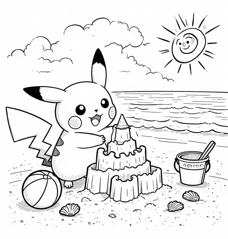 tranh tô màu pokemon 17