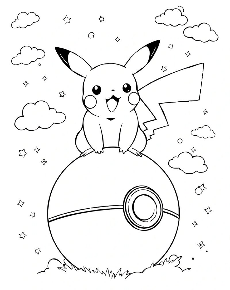 tranh tô màu pokemon 18