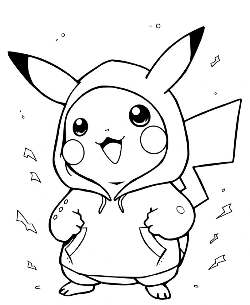 tranh tô màu pokemon 19