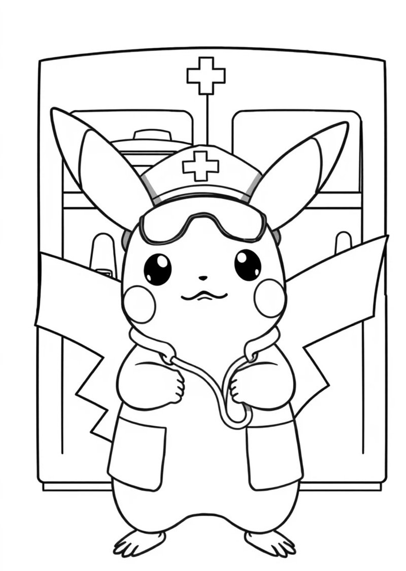 tranh tô màu pokemon 22