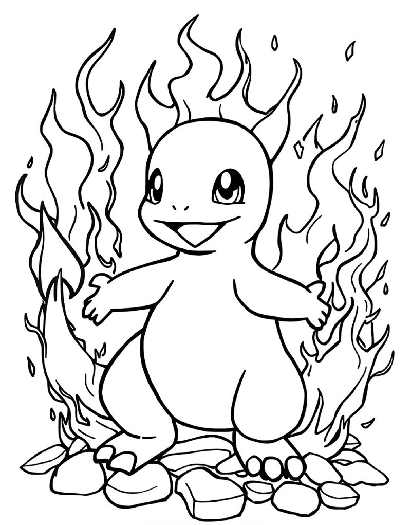 tranh tô màu pokemon 28