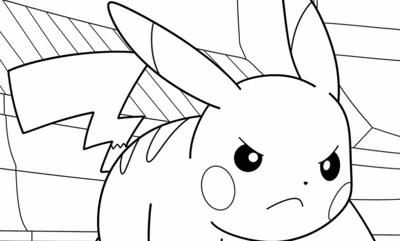 tranh tô màu pokemon 34