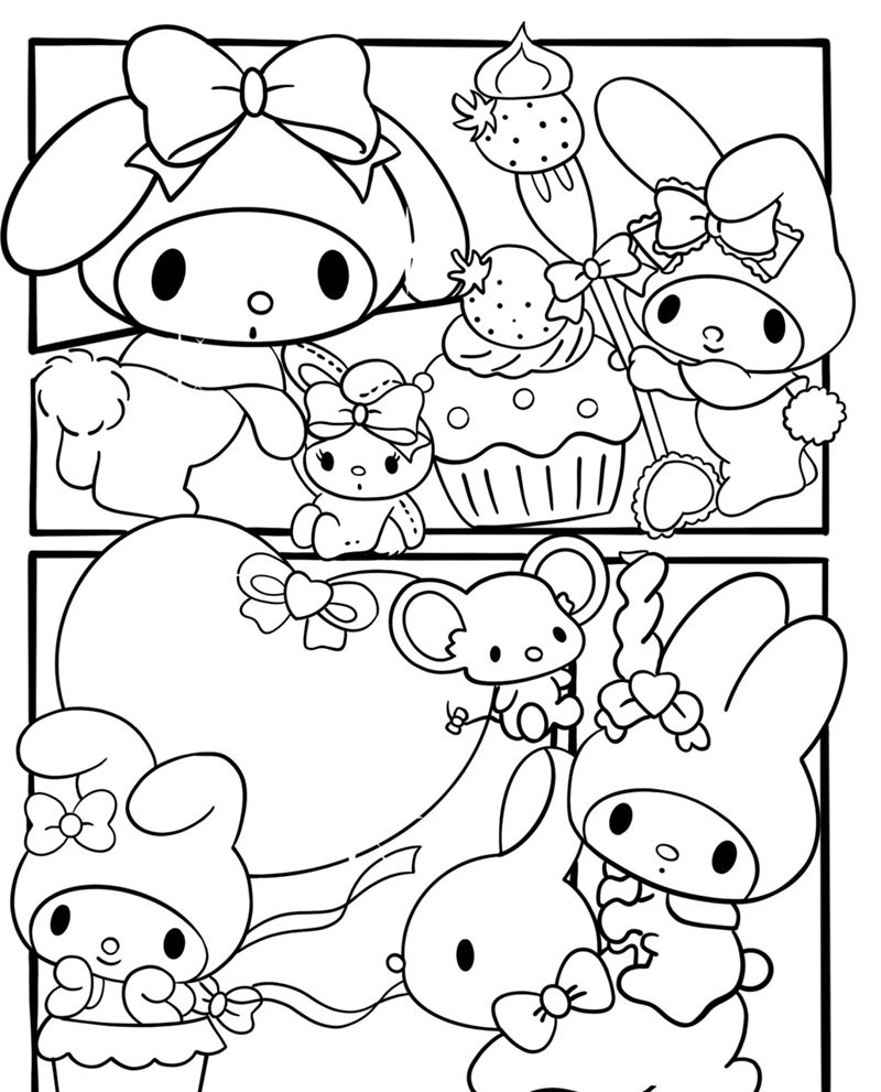 tranh tô màu sanrio 25