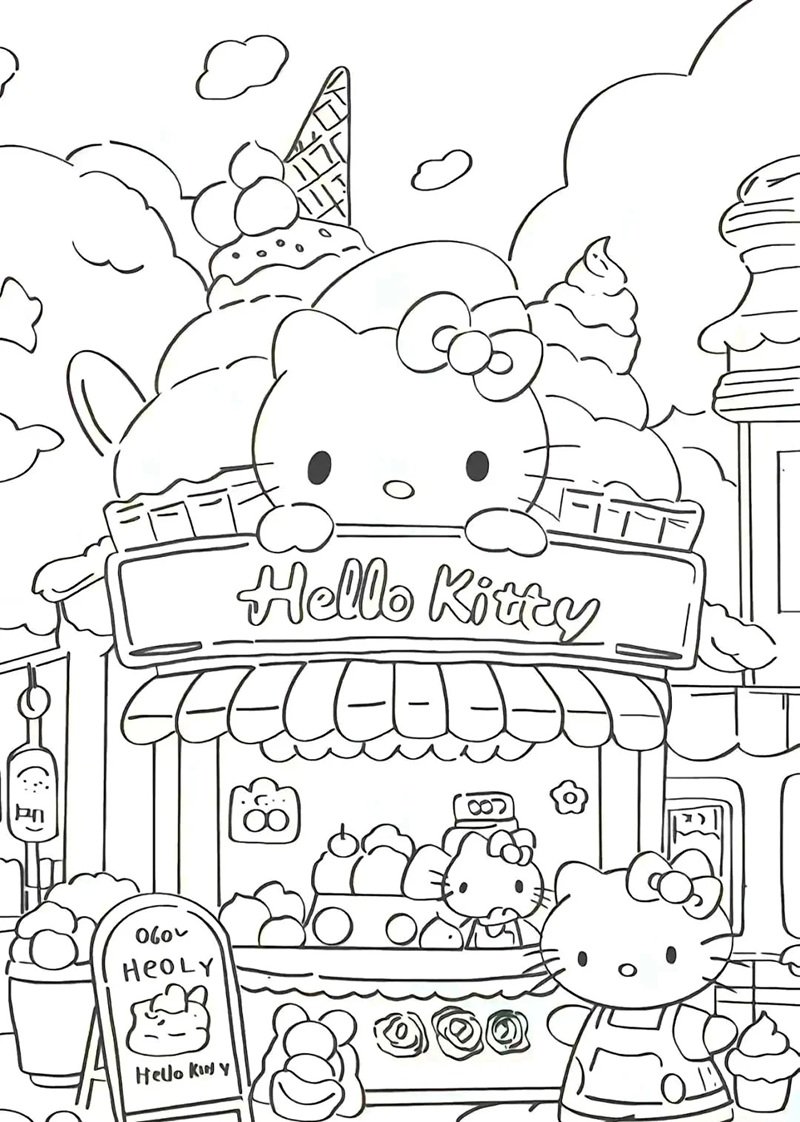 tranh tô màu sanrio 36