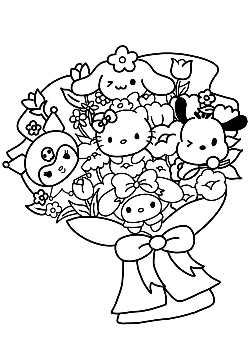 tranh tô màu sanrio 4