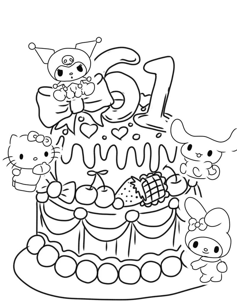 tranh tô màu sanrio 8